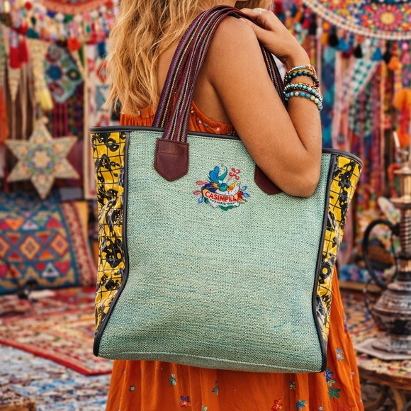Consuela Handbags - Consuela Classic Tote Bag Shopper Embroidered Floral Ethnic Boho Festive Fun